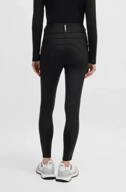 Equestrian high-waisted slim-fit breeches with knee grip