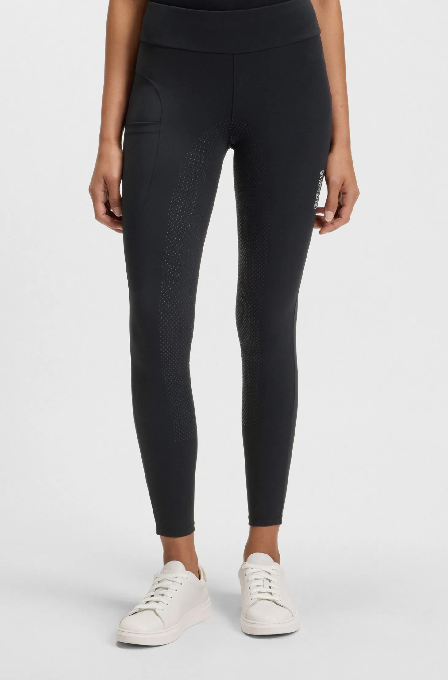 Equestrian high-waist leggings in power-stretch fabric