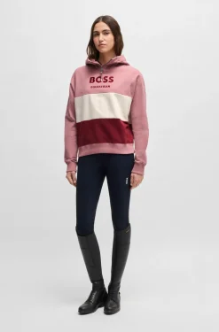 Equestrian hoodie in Italian stretch cotton