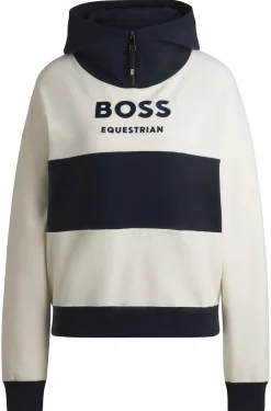 Equestrian hoodie in Italian stretch cotton