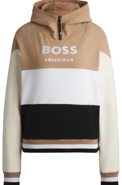 Equestrian hoodie in Italian stretch cotton