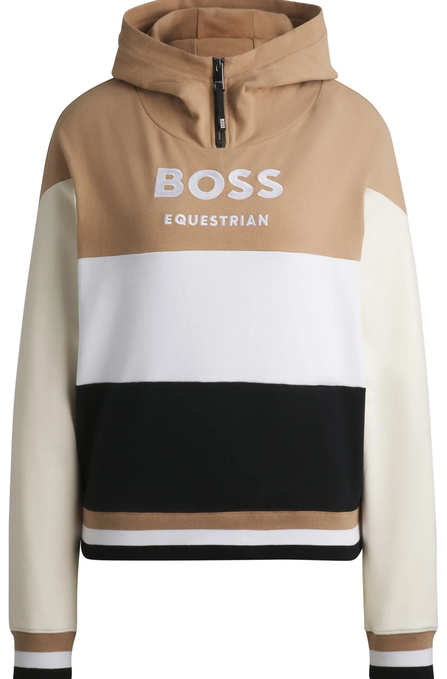 Equestrian hoodie in Italian stretch cotton