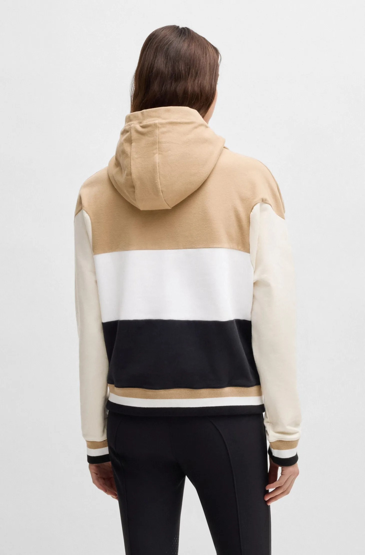 Equestrian hoodie in Italian stretch cotton