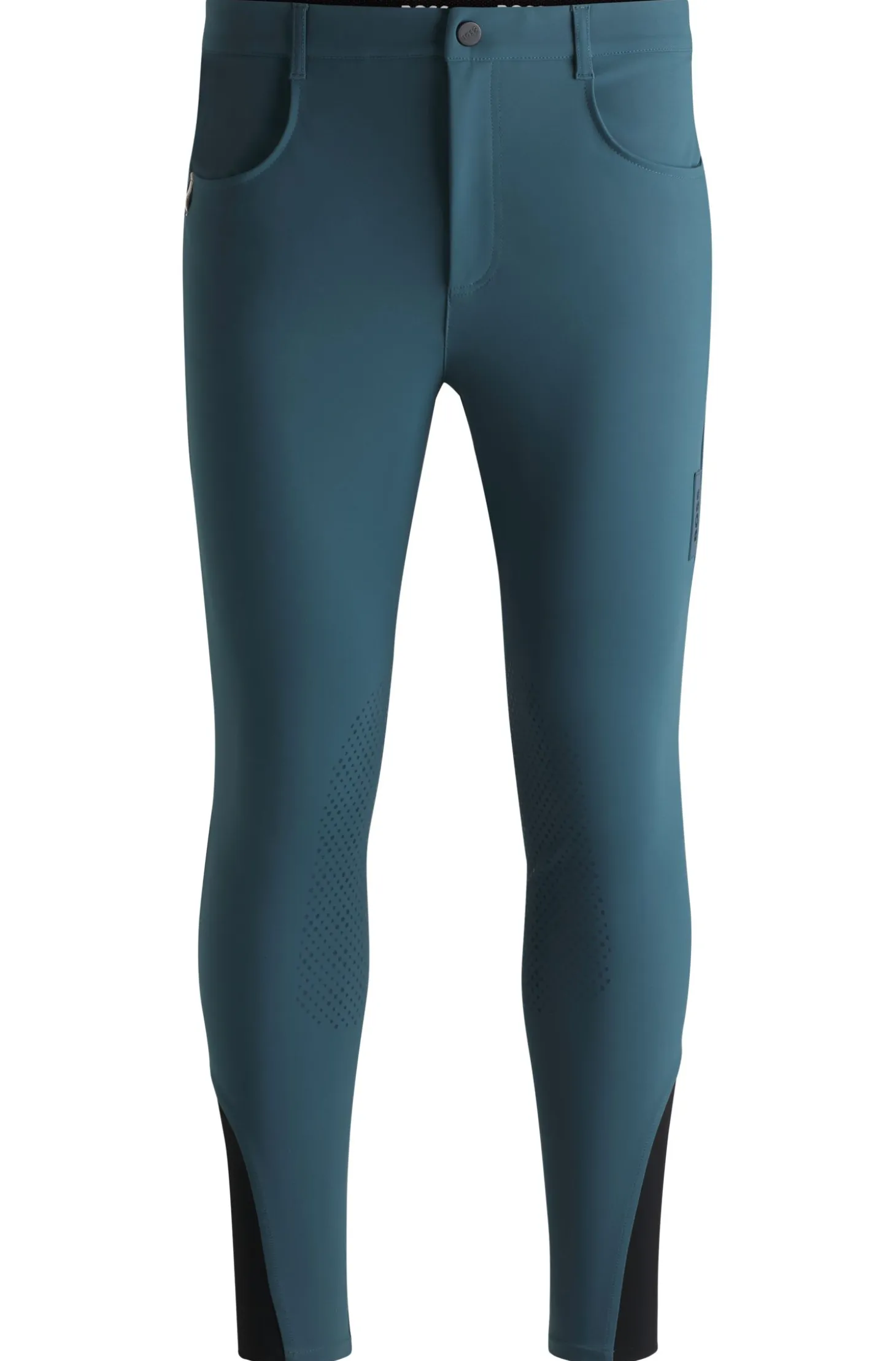 Equestrian knee-grip breeches with four-way stretch