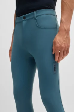 Equestrian knee-grip breeches with four-way stretch