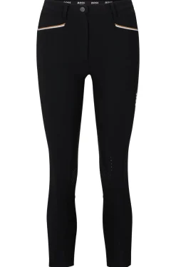 Equestrian knee-grip breeches in power-stretch material