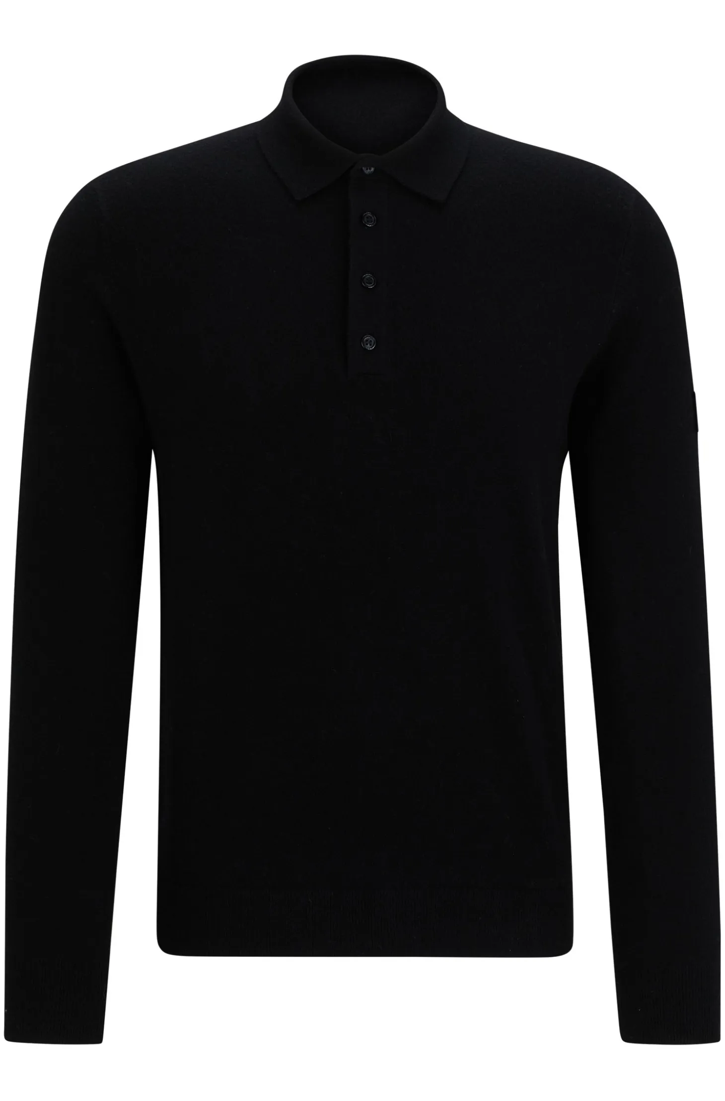 Equestrian knit polo in a cotton-cashmere blend