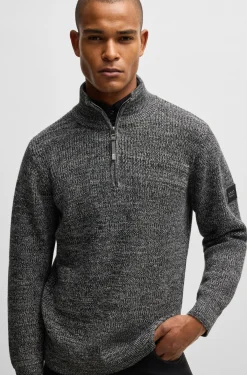 Equestrian melange troyer sweater