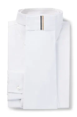 Equestrian one-piece plastron with signature stripe