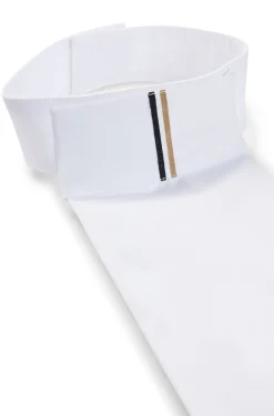 Equestrian one-piece plastron with signature stripe