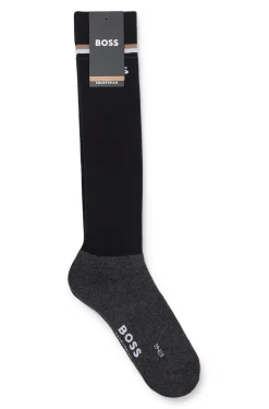 Equestrian riding socks with signature stripe and branding