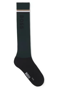 Equestrian riding socks with logo details