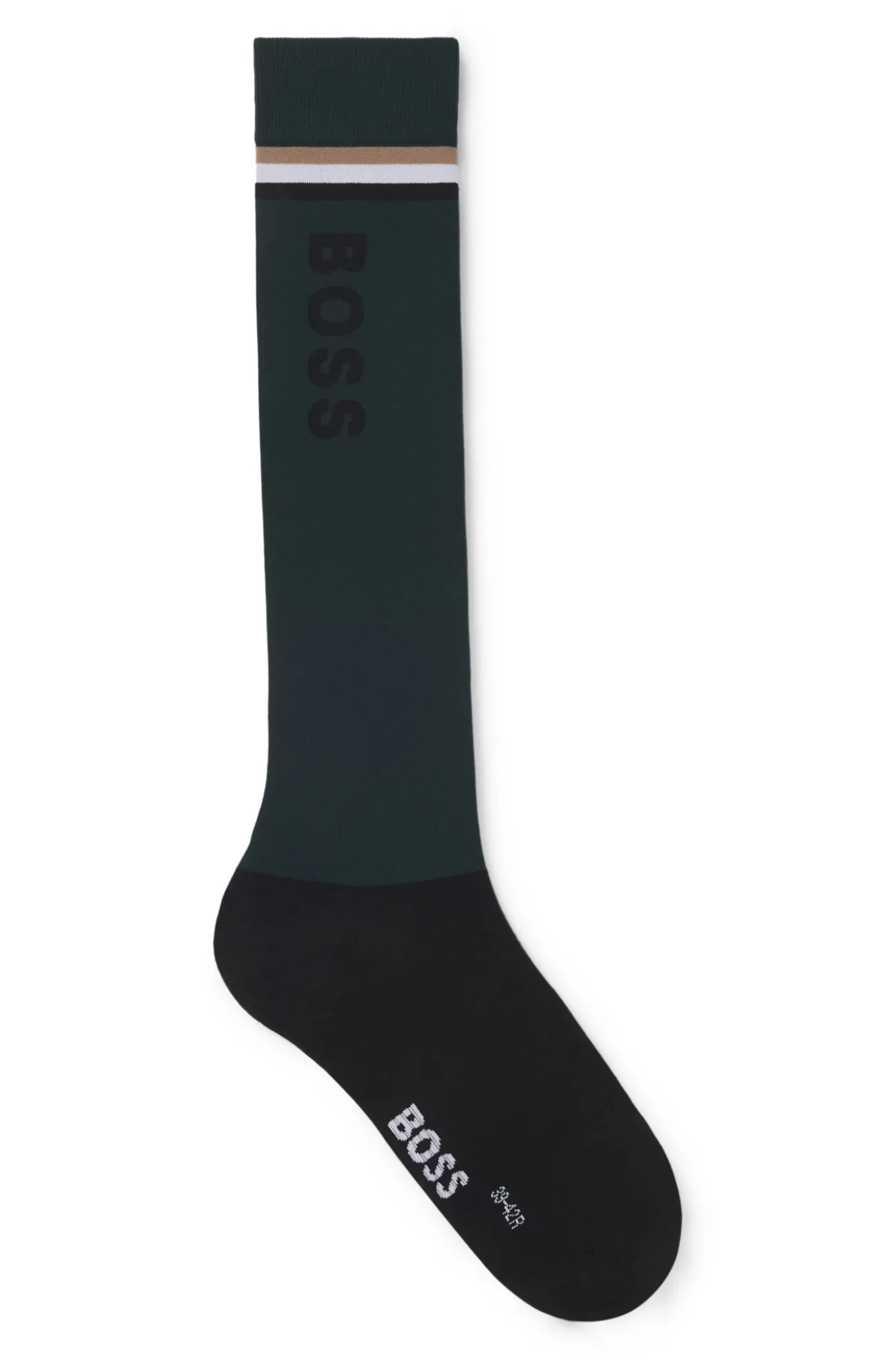 Equestrian riding socks with logo details