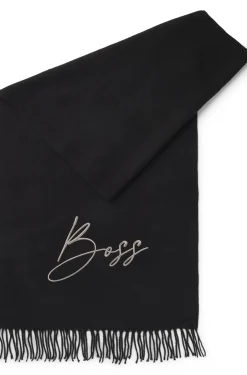 Equestrian scarf with embroidered logo