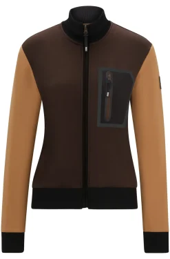 Equestrian second-layer cardigan with logo patch