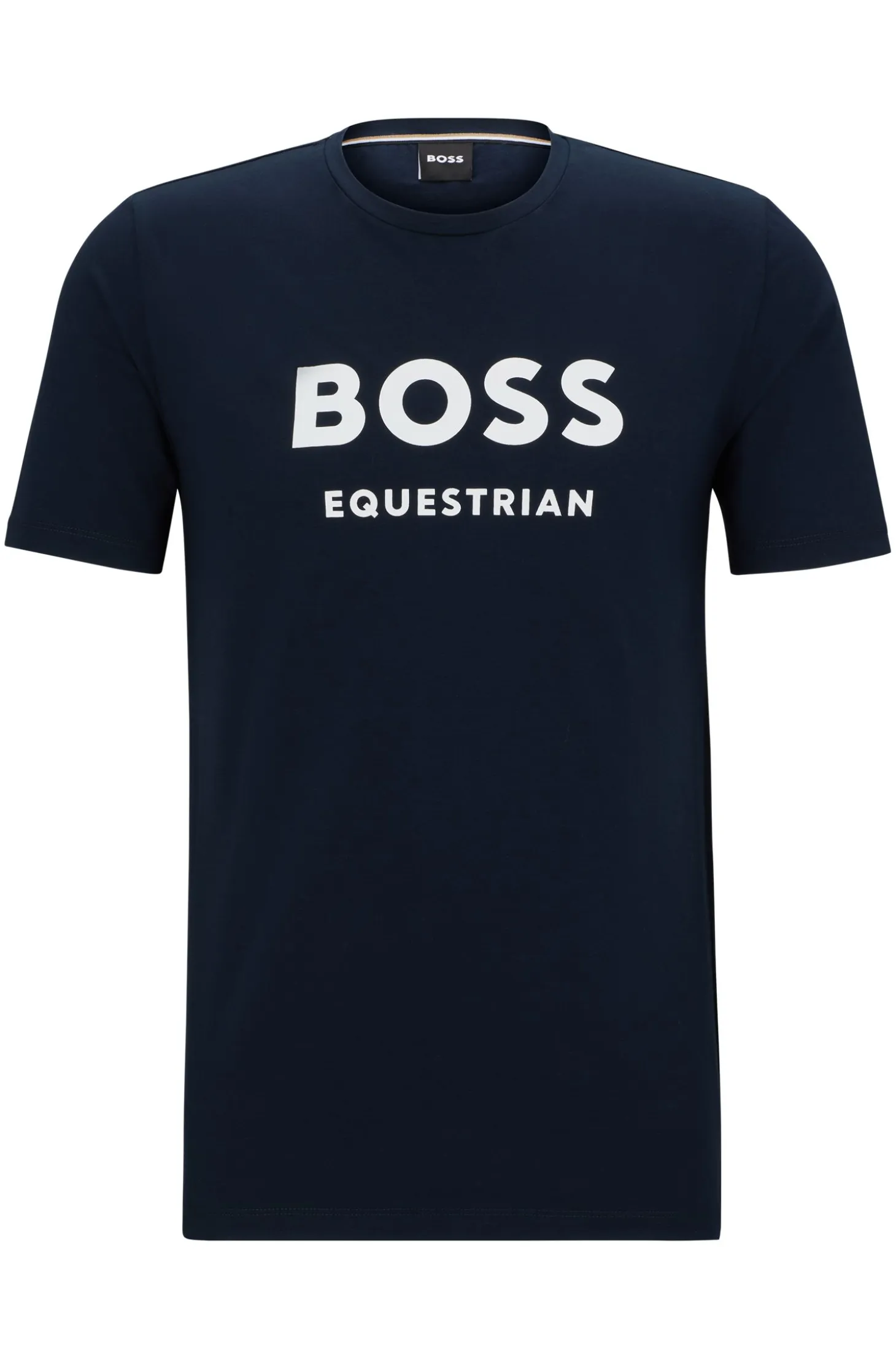 Equestrian short-sleeved stretch-cotton T-shirt with logo