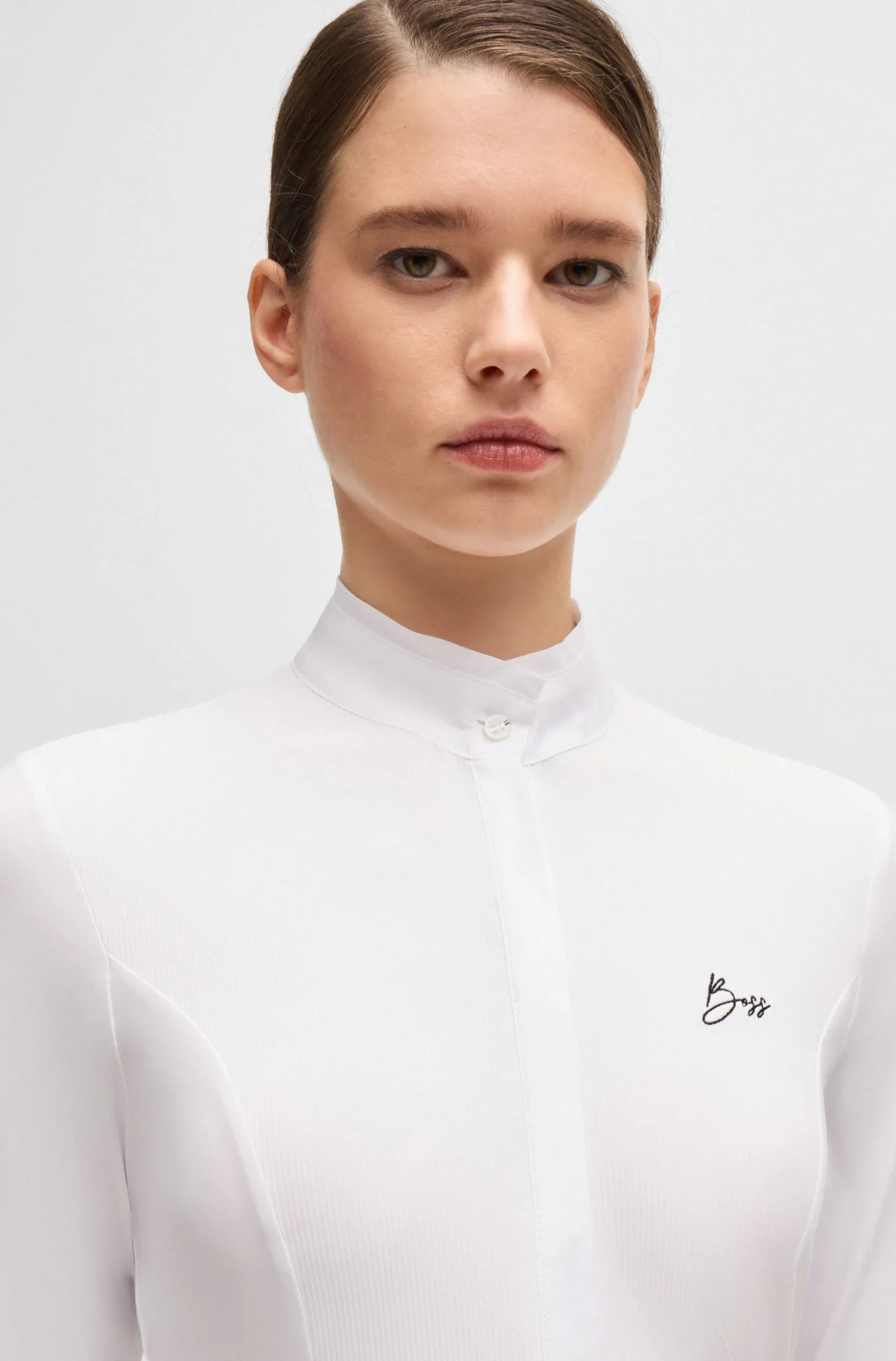 Equestrian show blouse with four-way stretch