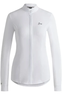 Equestrian show blouse with four-way stretch