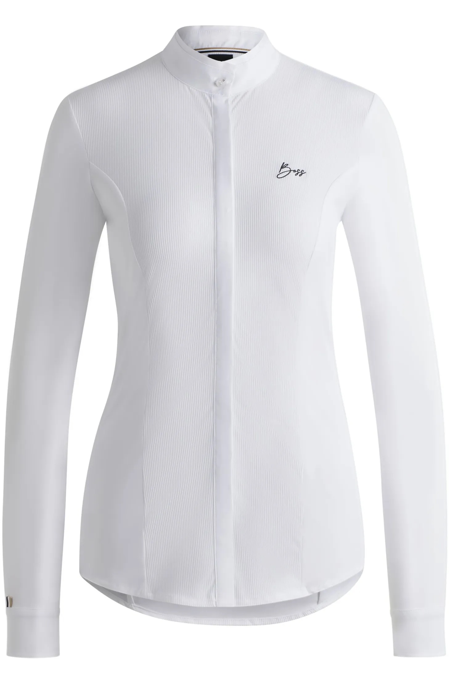 Equestrian show blouse with four-way stretch