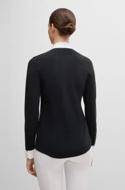Equestrian show blouse with four-way stretch