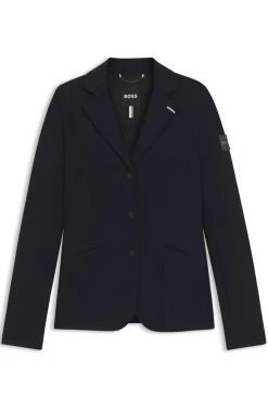 Equestrian show jacket in perforated stretch fabric