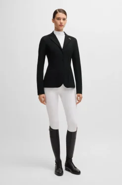 Equestrian show jacket in perforated material
