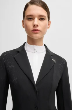 Equestrian show jacket in perforated material