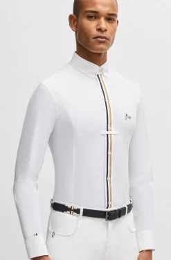 Equestrian show shirt in a cotton blend