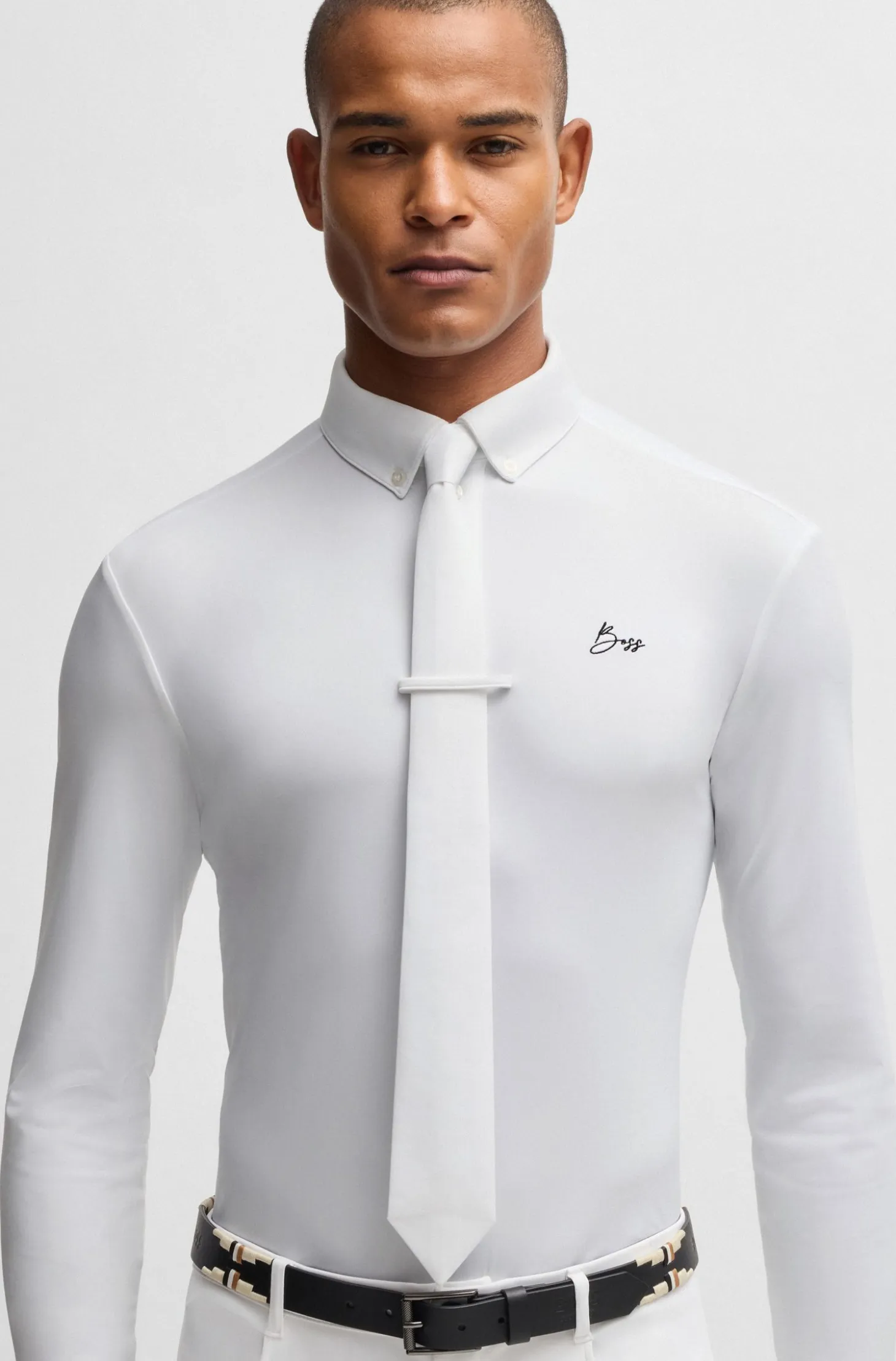 Equestrian show shirt in quick-dry stretch fabric