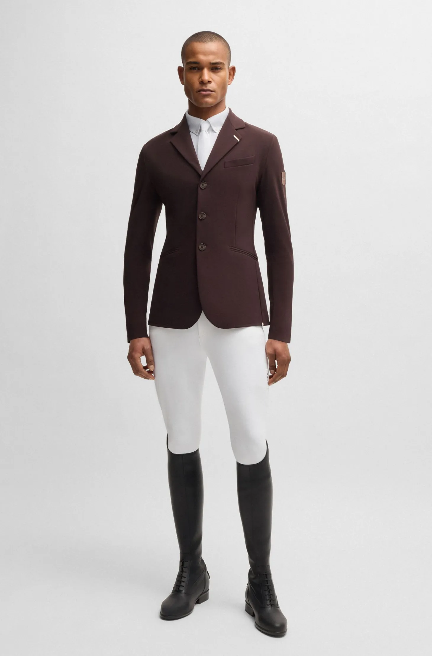 Equestrian show shirt in quick-dry stretch fabric