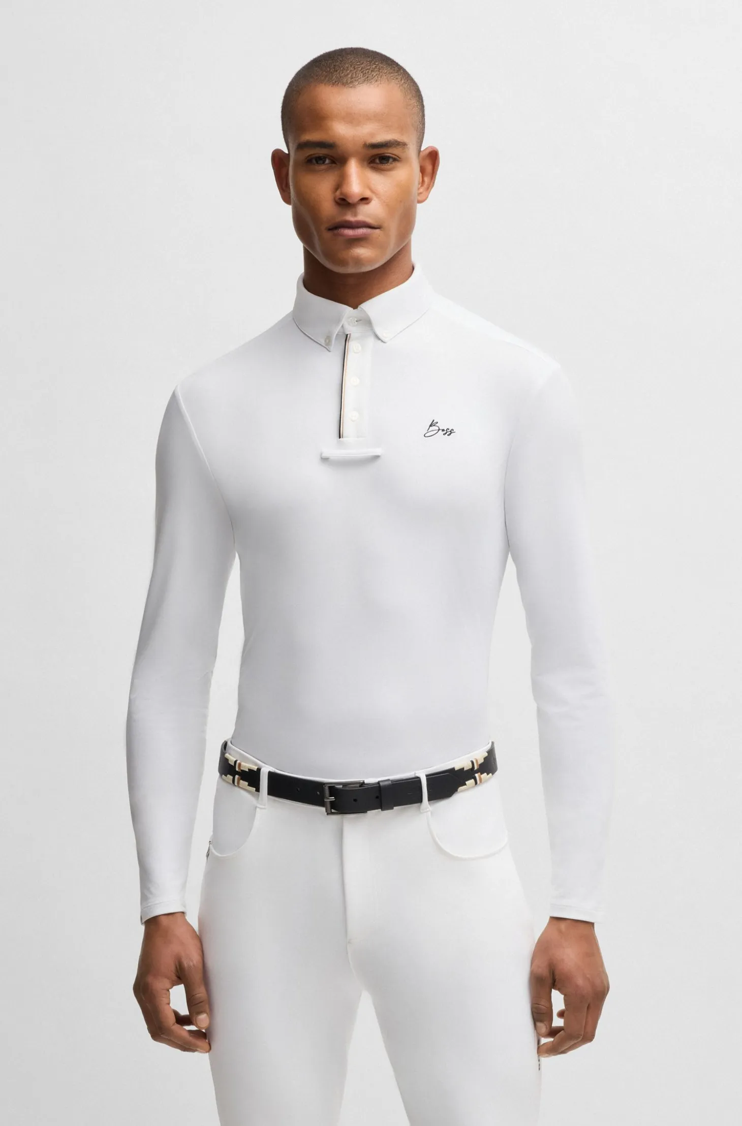 Equestrian show shirt in quick-dry stretch fabric