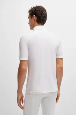 Equestrian show shirt in stretch piqué