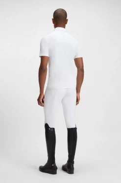 Equestrian show shirt in super-stretch material