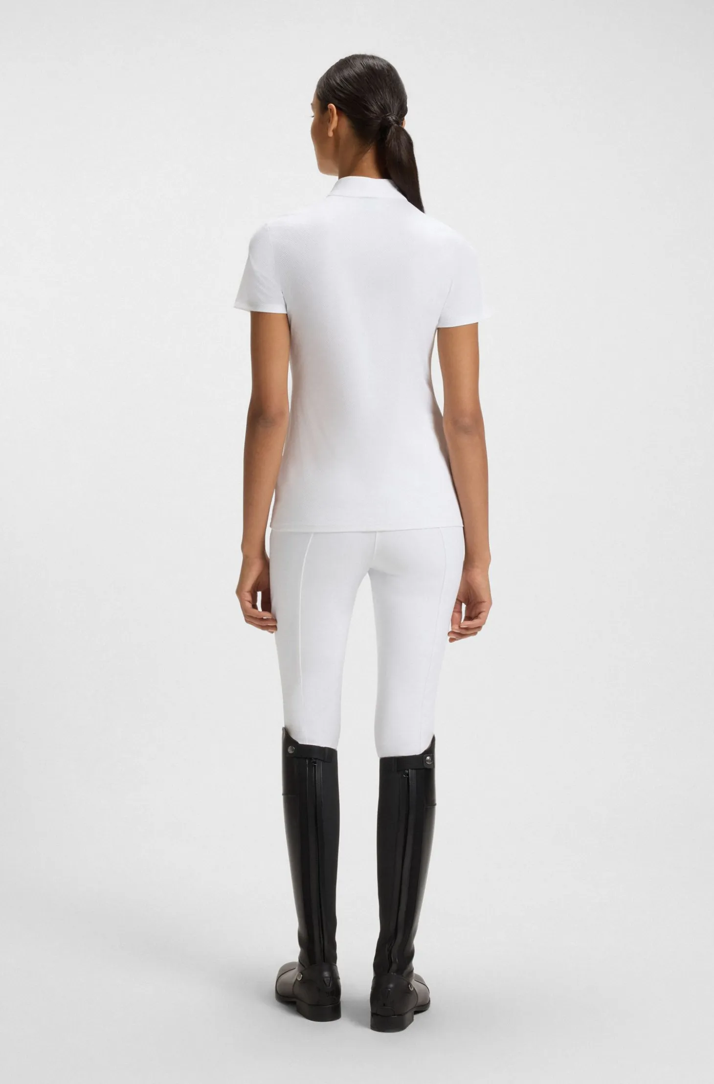 Equestrian show shirt in super-stretch material