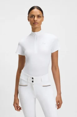 Equestrian show shirt in super-stretch material