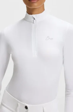Equestrian show shirt in super-stretch material