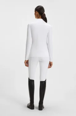 Equestrian show shirt in super-stretch material