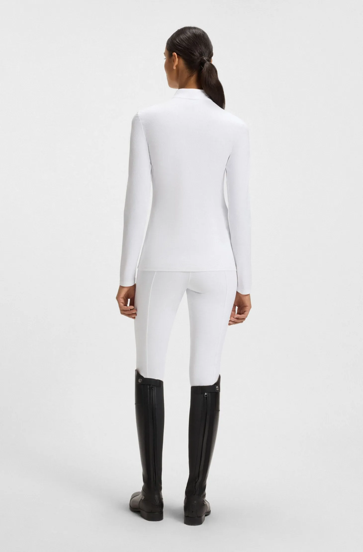Equestrian show shirt in super-stretch material