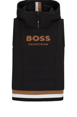 Equestrian sleeveless hoodie with embroidered logo