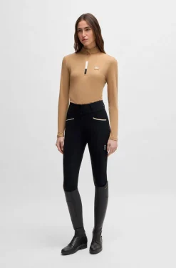 Equestrian slim-fit breeches with full grip