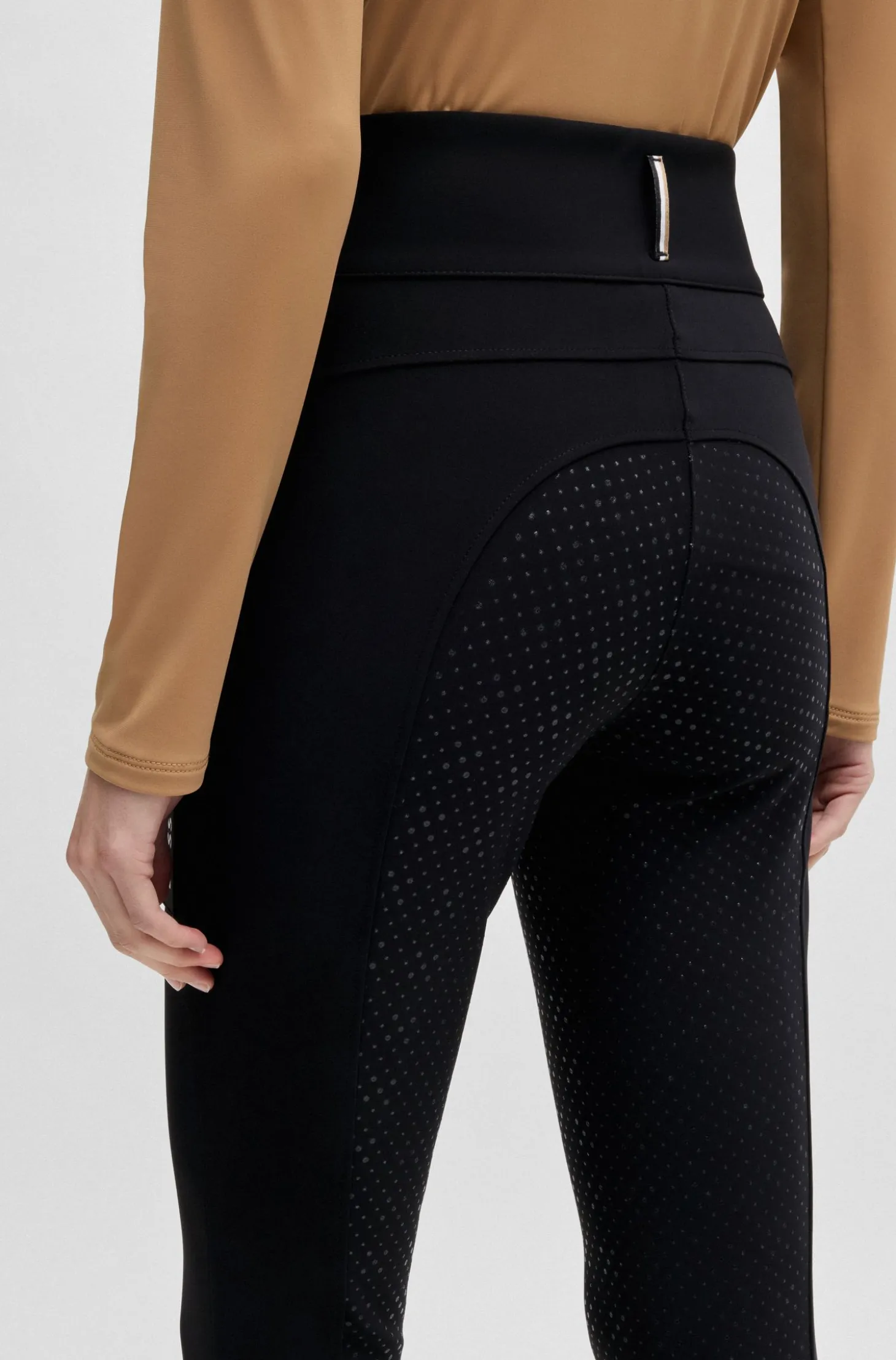 Equestrian slim-fit breeches with full grip