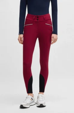 Equestrian slim-fit breeches with full grip