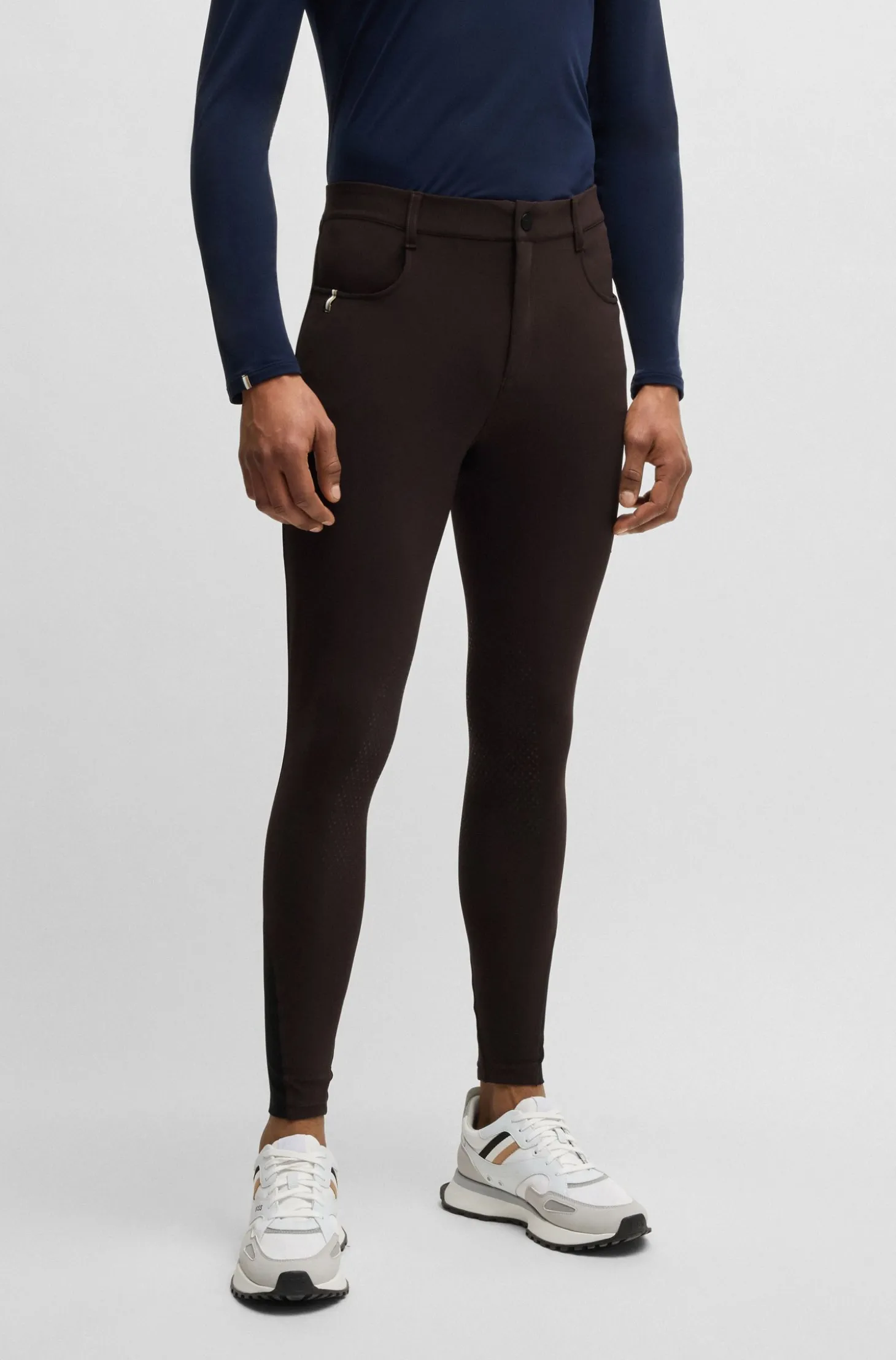 Equestrian slim-fit knee-grip breeches