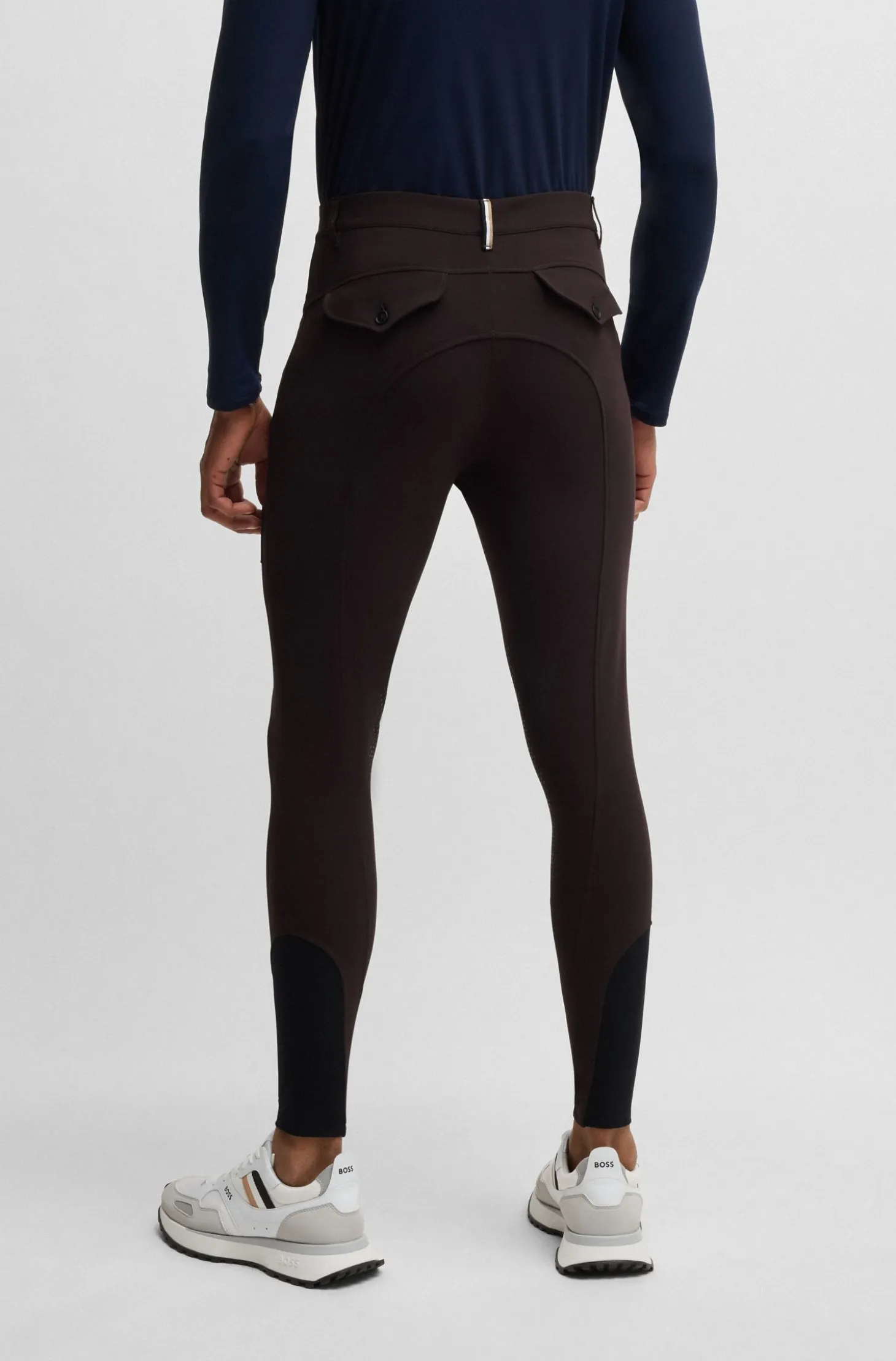 Equestrian slim-fit knee-grip breeches