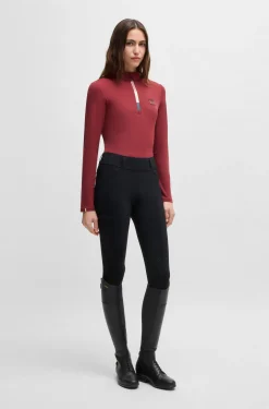 Equestrian slim-fit riding leggings with full grip