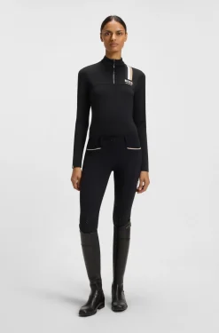 Equestrian slim-fit training shirt in power-stretch material