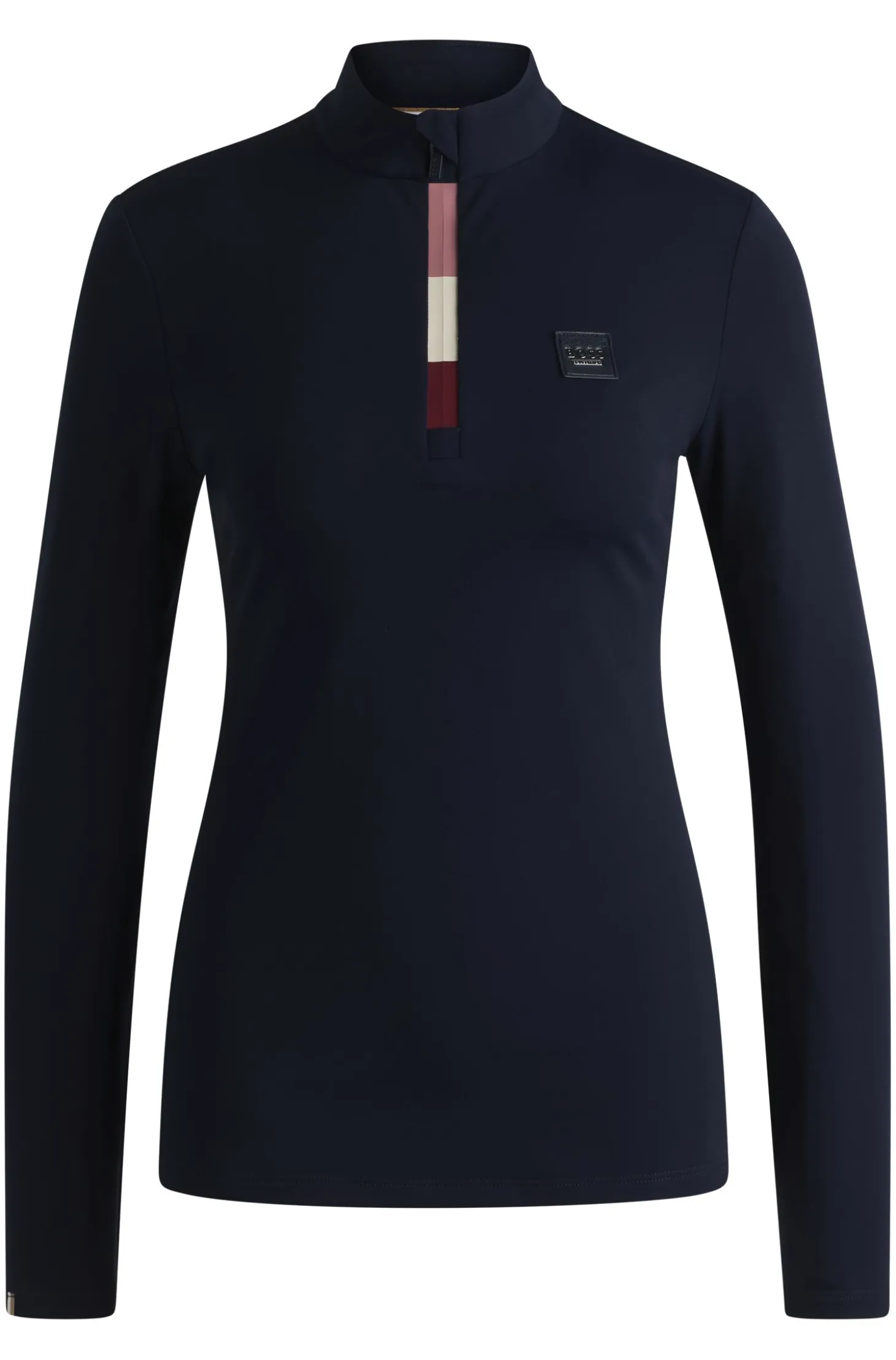 Equestrian slim-fit training shirt in super-stretch fabric