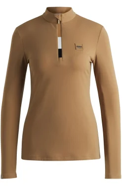 Equestrian slim-fit training shirt in super-stretch fabric