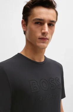 Equestrian stretch-cotton T-shirt with logo embroidery