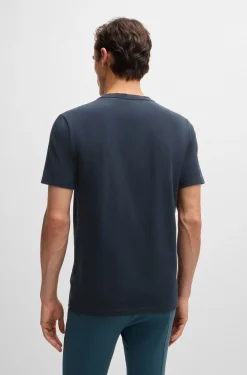 Equestrian stretch-cotton T-shirt with logo embroidery